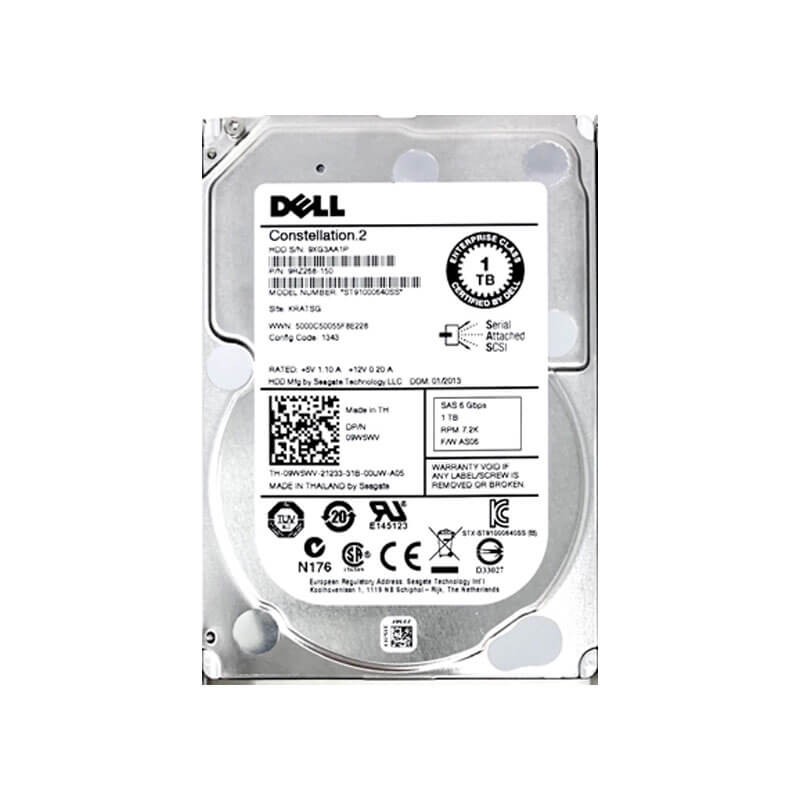 HDD Dell 9W5WV 1TB SAS 6Gbps 2.5 inci, 7.2K RPM, 64 Mb Cache