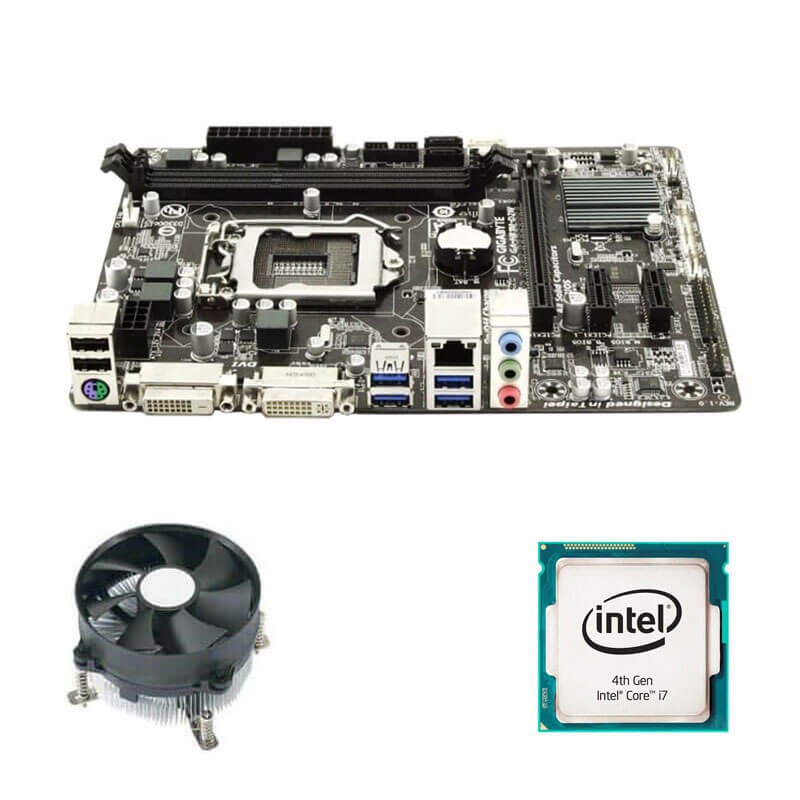 Kit Placi de baza Gigabyte GA-H81M-D2W, Intel Quad Core i7-4770, Cooler