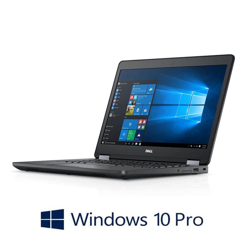 Laptop Dell Latitude E5470, i5-6300U, 256GB SSD, 14 inci, Webcam, Win 10 Pro