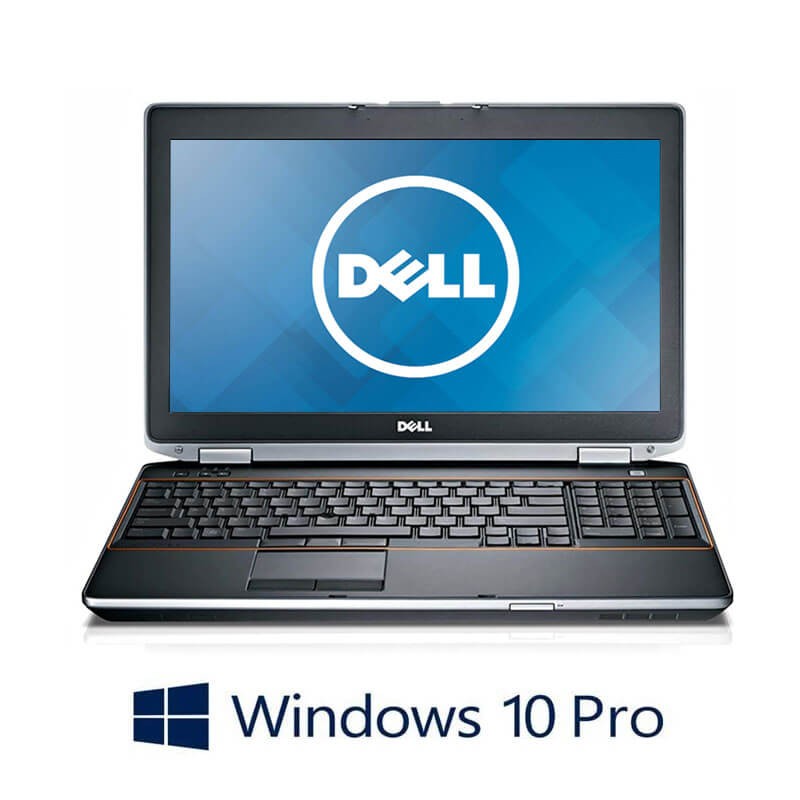 Laptopuri Dell Latitude E6520, Quad Core i7-2720QM, SSD, Full HD, Webcam, Win 10 Pro