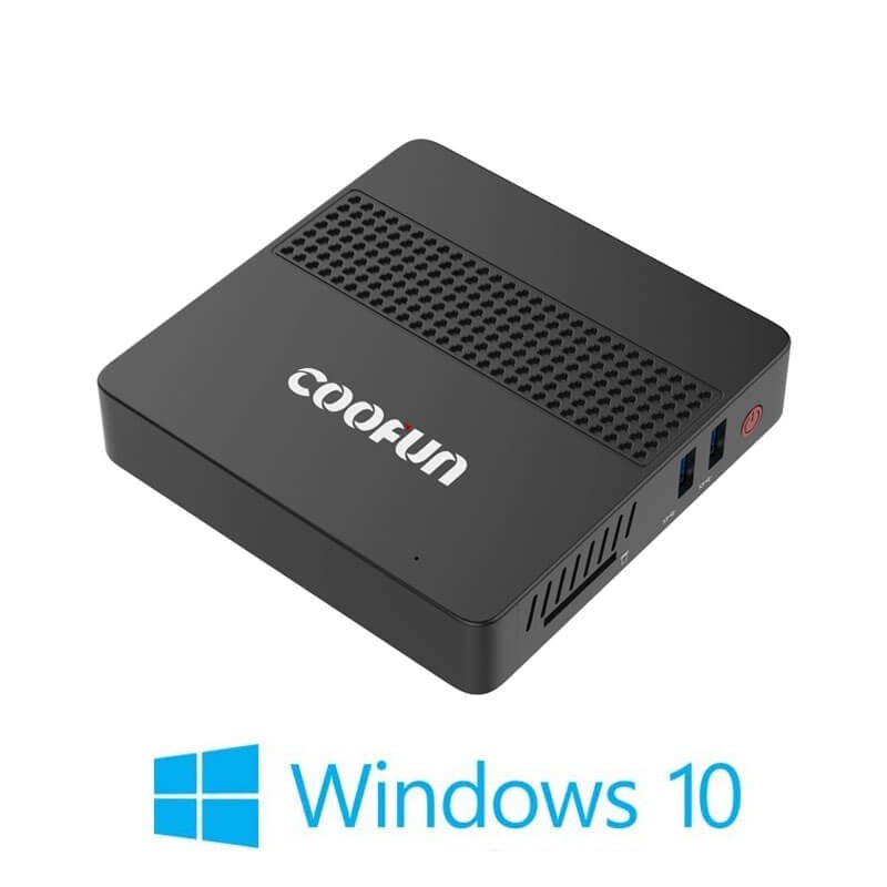 Mini Calculatoare NOU Open Box COOFUN NUC J34, Quad Core J3455, 128GB SSD, Win 10 Home